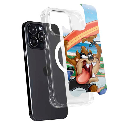 Looney Tunes Tasmanian Devil Surfboard iPhone 13 Pro Max MagSafe Case