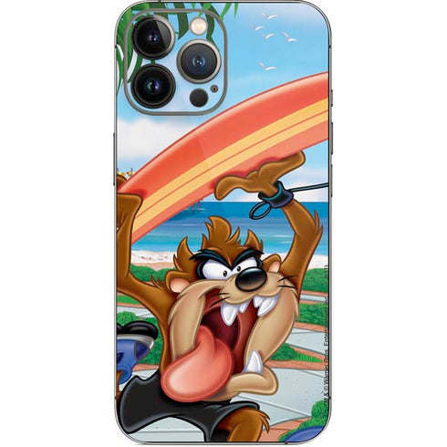 Looney Tunes Tasmanian Devil Surfboard iPhone 13 Pro Max Skin
