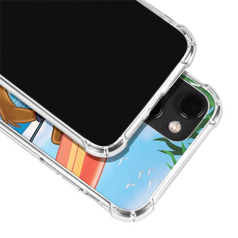 Looney Tunes Tasmanian Devil Surfboard iPhone 14 Clear Case