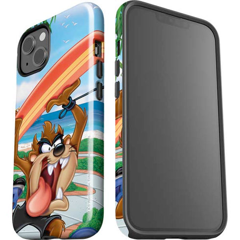 Looney Tunes Tasmanian Devil Surfboard iPhone 14 Plus Impact Case