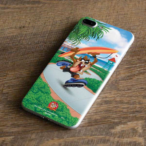 Looney Tunes Tasmanian Devil Surfboard iPhone 8 Plus Skin
