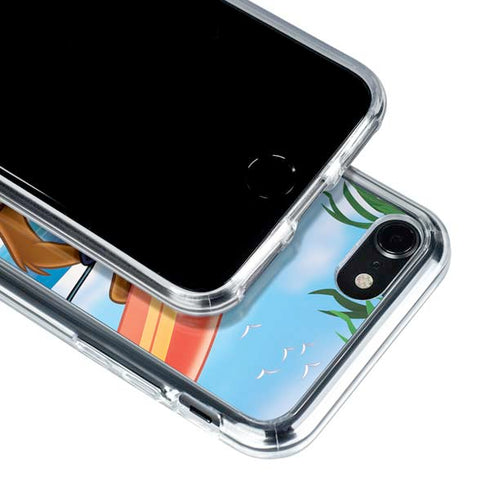 Looney Tunes Tasmanian Devil Surfboard iPhone SE (2nd & 3rd Gen) Clear Case