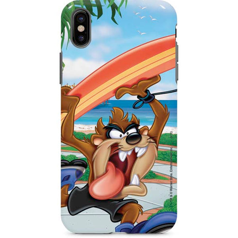 Looney Tunes Tasmanian Devil Surfboard iPhone X Pro Case