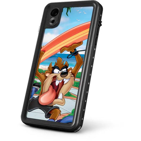 Looney Tunes Tasmanian Devil Surfboard iPhone XR Waterproof Case