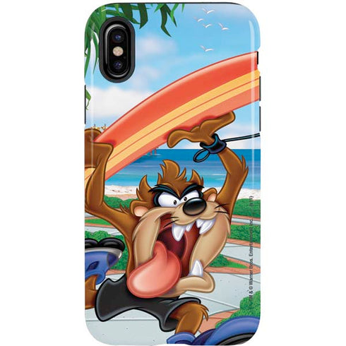 Looney Tunes Tasmanian Devil Surfboard iPhone XS Pro Case