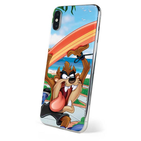 Looney Tunes Tasmanian Devil Surfboard iPhone XS Skin
