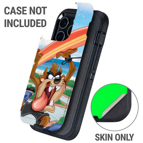 Looney Tunes Tasmanian Devil Surfboard Otterbox Defender iPhone Skin