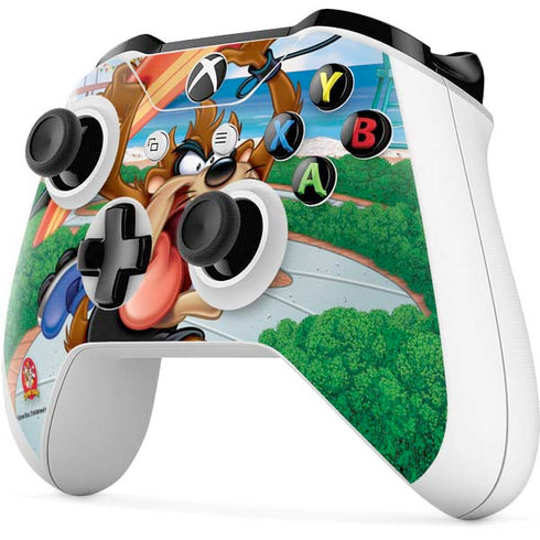Looney Tunes Tasmanian Devil Surfboard Xbox One S Controller Skin