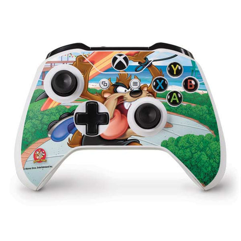 Looney Tunes Tasmanian Devil Surfboard Xbox One S Controller Skin