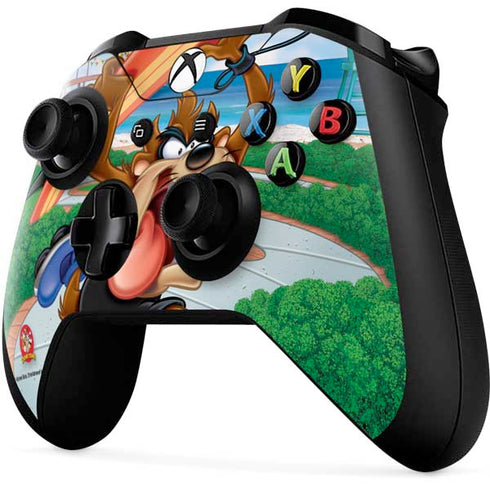 Looney Tunes Tasmanian Devil Surfboard Xbox One X Controller Skin