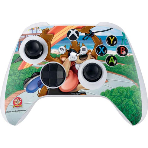 Looney Tunes Tasmanian Devil Surfboard Xbox Series S Controller Skin