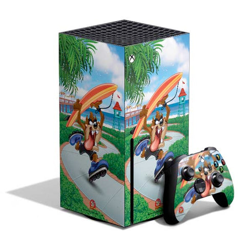 Looney Tunes Tasmanian Devil Surfboard Xbox Series X Bundle Skin