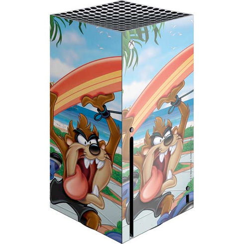 Looney Tunes Tasmanian Devil Surfboard Xbox Series X Console Skin