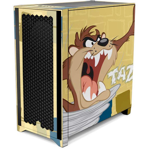 Looney Tunes Tasmanian Devil Swirl Cream Corsair 4000D Tempered Glass Mid-Tower ATX Case Skin