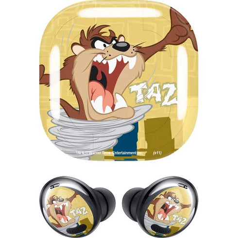 Looney Tunes Tasmanian Devil Swirl Cream Galaxy Buds Pro Skin