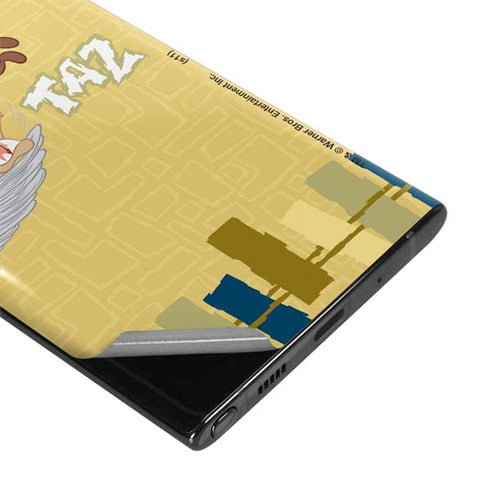 Looney Tunes Tasmanian Devil Swirl Cream Galaxy Note 10 Skin