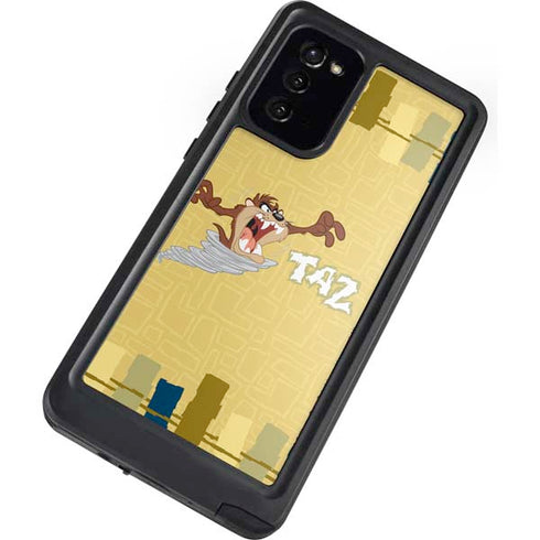 Looney Tunes Tasmanian Devil Swirl Cream Galaxy Note20 5G Waterproof Case