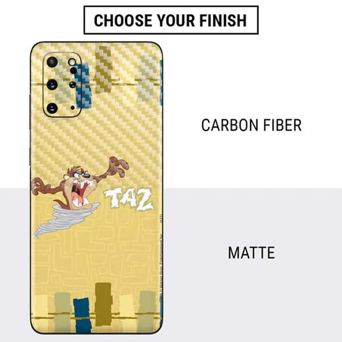 Looney Tunes Tasmanian Devil Swirl Cream Galaxy S20 Plus Skin