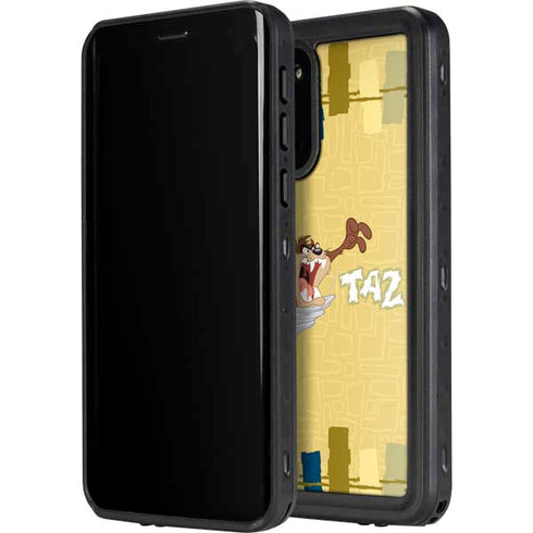 Looney Tunes Tasmanian Devil Swirl Cream Galaxy S20 Plus Waterproof Case