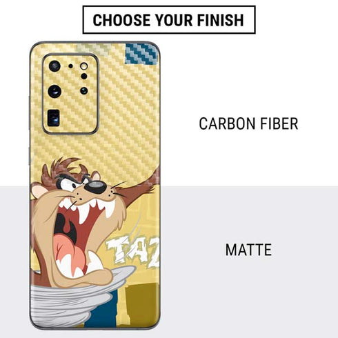 Looney Tunes Tasmanian Devil Swirl Cream Galaxy S20 Ultra 5G Skin