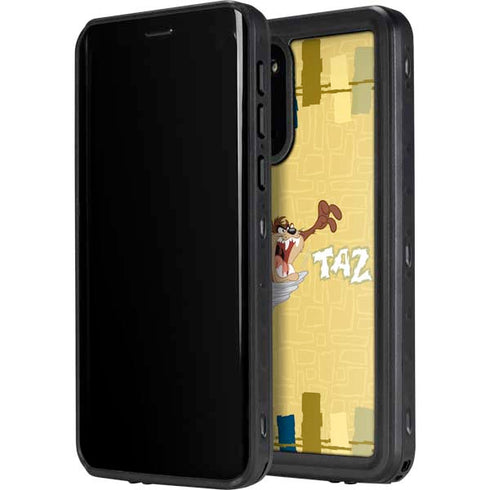 Looney Tunes Tasmanian Devil Swirl Cream Galaxy S20 Waterproof Case