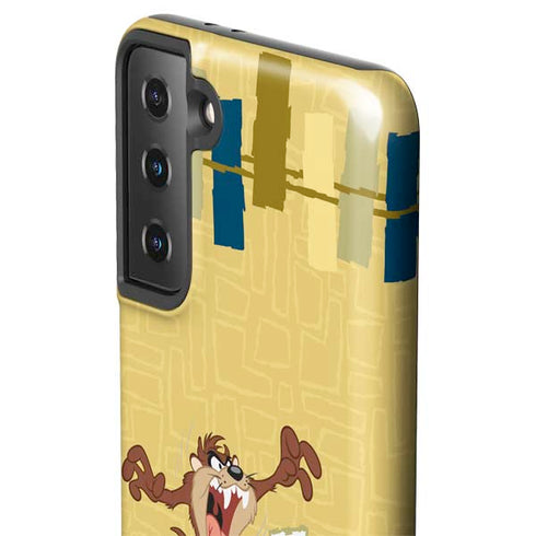 Looney Tunes Tasmanian Devil Swirl Cream Galaxy S21 Plus 5G Pro Case