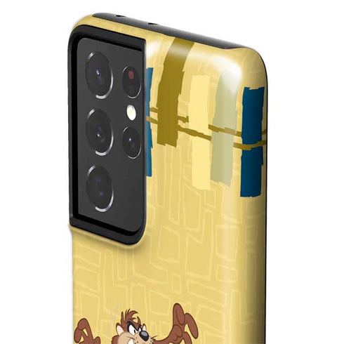 Looney Tunes Tasmanian Devil Swirl Cream Galaxy S21 Ultra 5G Pro Case