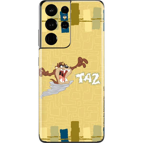 Looney Tunes Tasmanian Devil Swirl Cream Galaxy S21 Ultra 5G Skin
