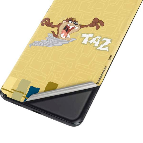 Looney Tunes Tasmanian Devil Swirl Cream Galaxy S21 Ultra 5G Skin