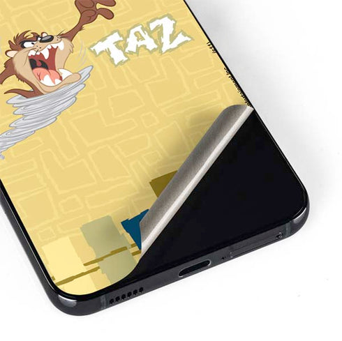 Looney Tunes Tasmanian Devil Swirl Cream Galaxy S22 Plus Skin