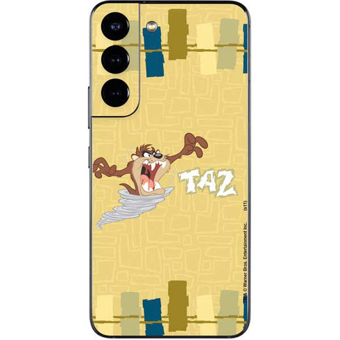 Looney Tunes Tasmanian Devil Swirl Cream Galaxy S22 Skin