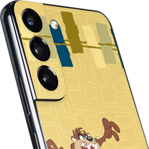 Looney Tunes Tasmanian Devil Swirl Cream Galaxy S22 Skin