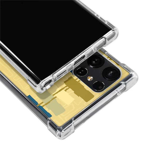 Looney Tunes Tasmanian Devil Swirl Cream Galaxy S22 Ultra Clear Case
