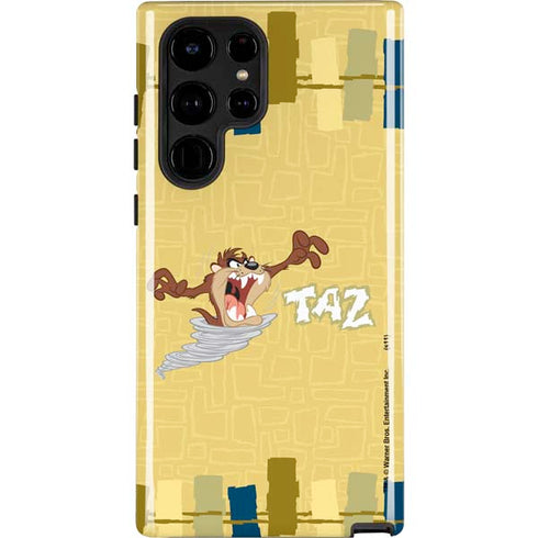 Looney Tunes Tasmanian Devil Swirl Cream Galaxy S22 Ultra Pro Case