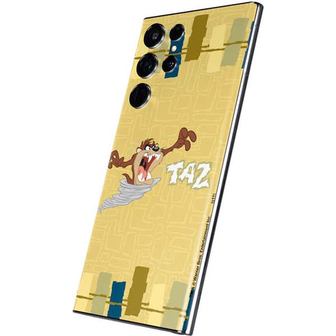 Looney Tunes Tasmanian Devil Swirl Cream Galaxy S22 Ultra Skin