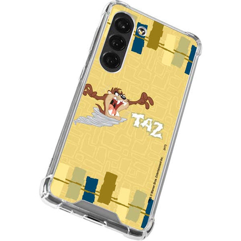 Looney Tunes Tasmanian Devil Swirl Cream Galaxy S23 Clear Case