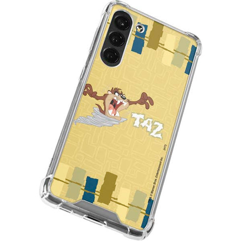 Looney Tunes Tasmanian Devil Swirl Cream Galaxy S23 Plus Clear Case