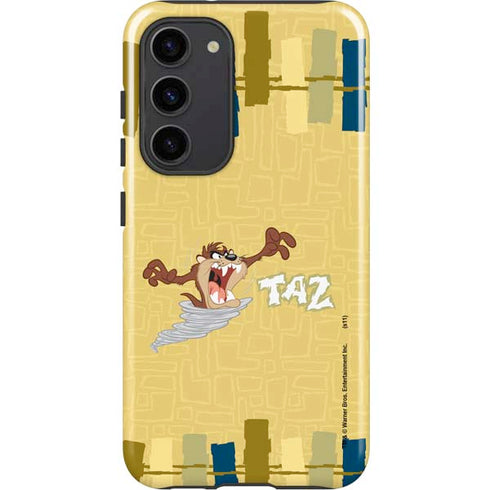 Looney Tunes Tasmanian Devil Swirl Cream Galaxy S23 Plus Pro Case