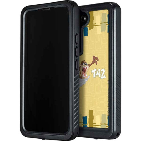 Looney Tunes Tasmanian Devil Swirl Cream Galaxy S23 Waterproof Case