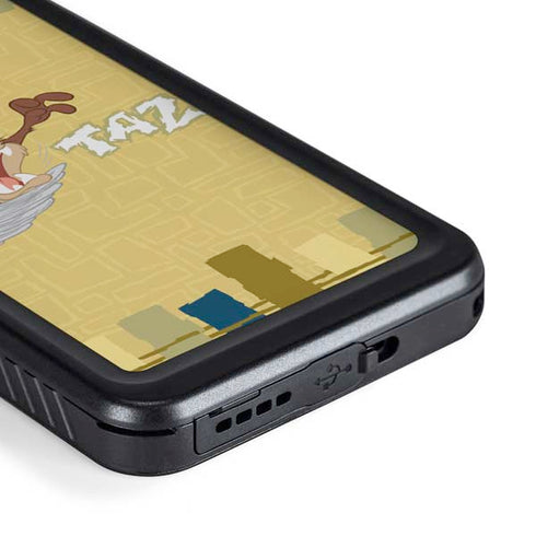 Looney Tunes Tasmanian Devil Swirl Cream Galaxy S23 Waterproof Case