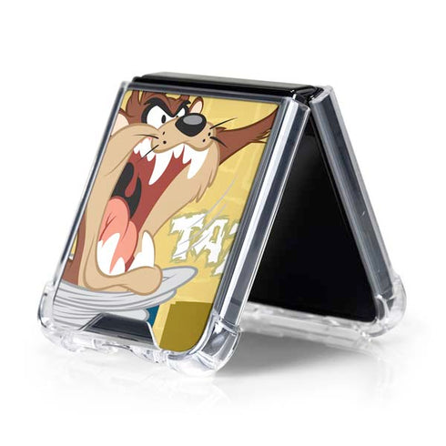 Looney Tunes Tasmanian Devil Swirl Cream Galaxy Z Flip5 5G Clear Case