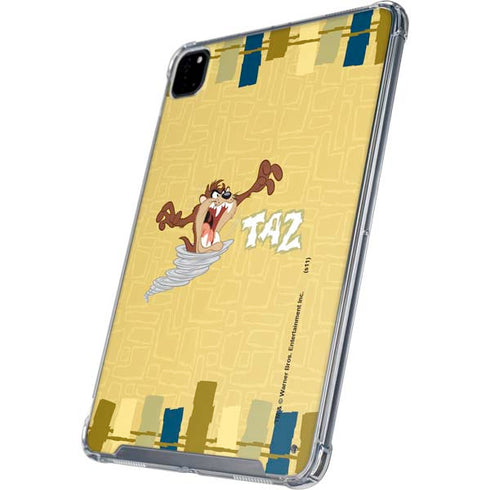 Looney Tunes Tasmanian Devil Swirl Cream iPad Pro 12.9in (2020) Clear Case