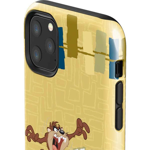 Looney Tunes Tasmanian Devil Swirl Cream iPhone 11 Pro Max Impact Case