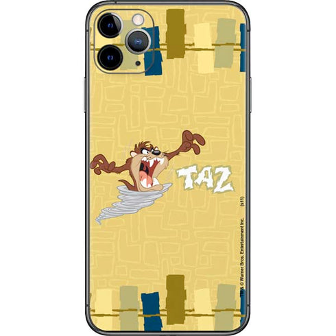 Looney Tunes Tasmanian Devil Swirl Cream iPhone 11 Pro Max Skin
