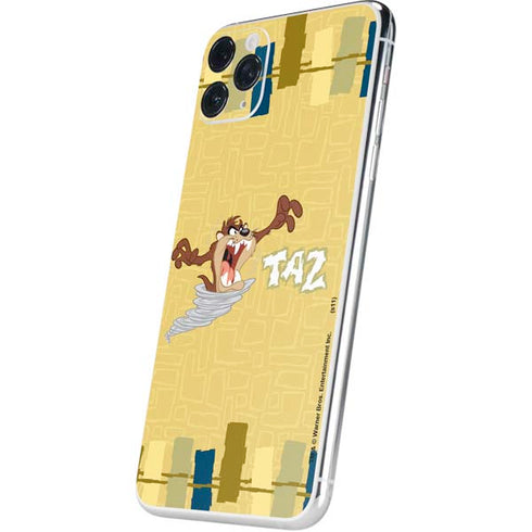 Looney Tunes Tasmanian Devil Swirl Cream iPhone 11 Pro Max Skin