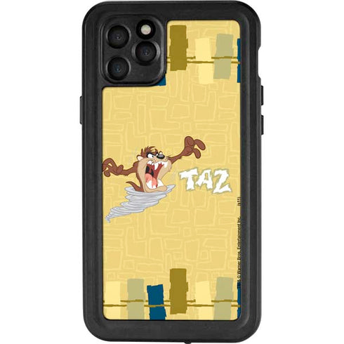 Looney Tunes Tasmanian Devil Swirl Cream iPhone 11 Pro Max Waterproof Case