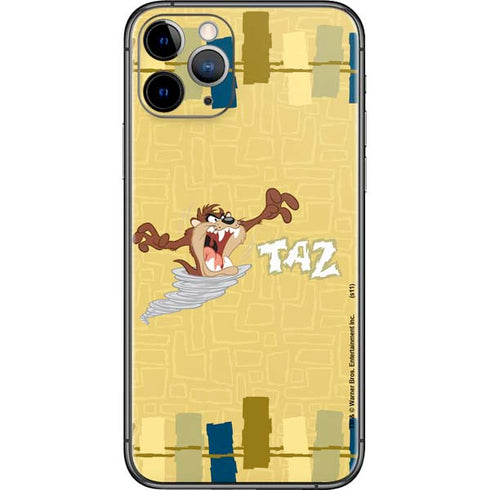 Looney Tunes Tasmanian Devil Swirl Cream iPhone 11 Pro Skin