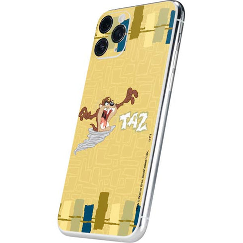 Looney Tunes Tasmanian Devil Swirl Cream iPhone 11 Pro Skin