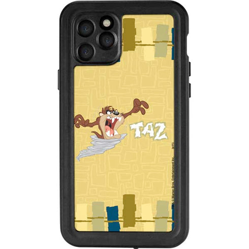 Looney Tunes Tasmanian Devil Swirl Cream iPhone 11 Pro Waterproof Case