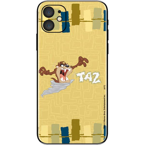 Looney Tunes Tasmanian Devil Swirl Cream iPhone 11 Skin